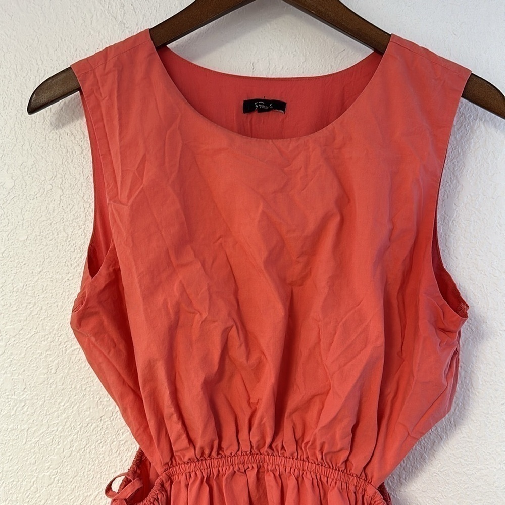 Rails Yvette Side-Cutout Midi Dress in Spice Coral Size Large - Picture 3 of 14